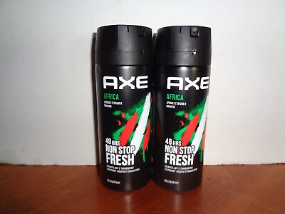 #ad Lot of 2 Cans Axe for Men Africa All Day Fresh Deodorant Body Spray 5 oz Each $12.95