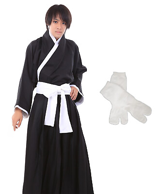 #ad Anime Ichigo Kurosaki Cosplay Kimono Halloween Party Costume Outfit SZ Kid US3XL $49.98