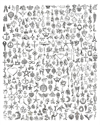 #ad 300 PCS Assorted Tibetan Charms for Wholesale Jewelry Making Bulk Lots $14.46