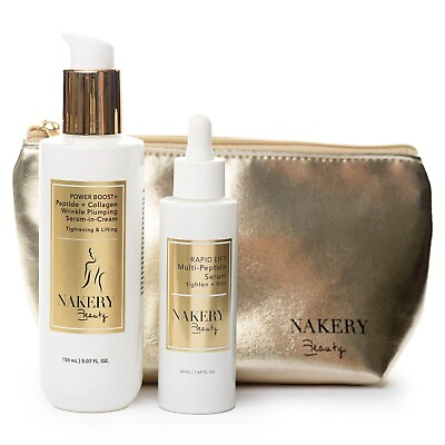 #ad Nakery Beauty Peptide amp; Collagen Face Lift 2 Piece Set With Bag $204 $41.91