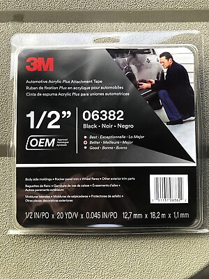 #ad 3M™ Automotive Acrylic Plus Attachment Tape 06382 Black 1.12 mm $42.50