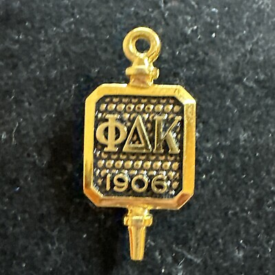 #ad Vintage Phi Delta Kappa 10K Gold Key Charm Fob Made By Spies 1906 Honor Sorority $65.00
