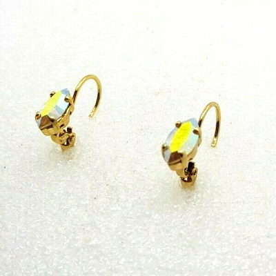 #ad Lovely Crystal Yellow Earrings beautiful. $16.53