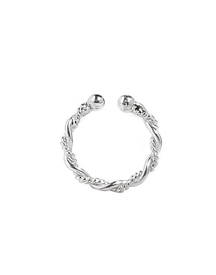 #ad 10K Sterling Silver Clip On Septum Nose Ring Simple Tiny Hoop For Women $42.00