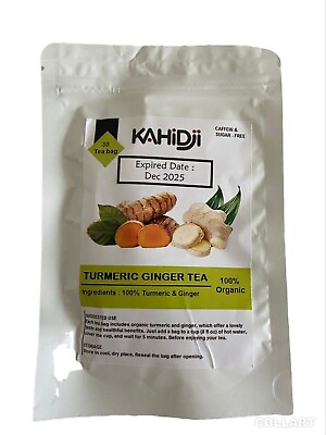 #ad Premium Organic Turmeric Ginger 30 Tea bags Raw Herbal 1 $8.99