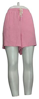 #ad Candace Cameron Bure Petite Terry Cloth Beach Short Women#x27;s Shorts 1XP Pink $15.80