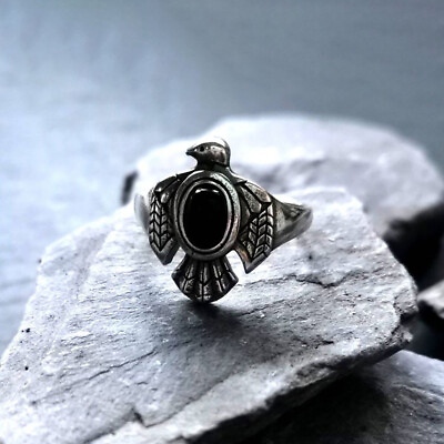 Unique Men’s Obsidian Eagle Rings Rock Band Party Fashion Jewelry Size 7 13 C $2.89