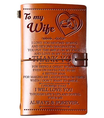 #ad Mothers Day Gift for MomRomantic I Love You Mom Leather Journal Gift Women Wife $19.77