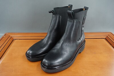 #ad Madewell Camryn Womens Size 8 Shoes Black Leather Pull On Casual Chelsea Boots $69.84