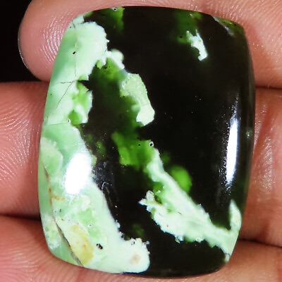 #ad 43.10 Ct Natural Green Chrome Chalcedony Cushion Shape 26x33x5 mm Gemstone C 19 $19.22