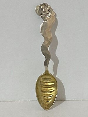 #ad Etruscan Medallion by Shiebler Hammered Sterling Demitasse Spoon GW Lady 4.25” $289.00