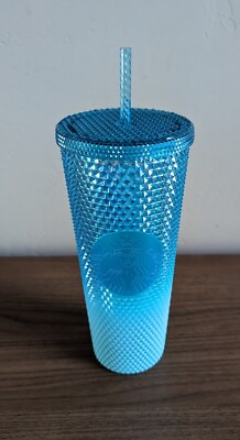 #ad Starbucks Gradient Blue Bling Ombre Studded Tumbler Venti Cup 24 oz 2023 $26.99