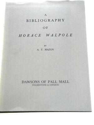 #ad Bibliography of Horace Walpole 1973 ID:65665 $18.99