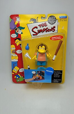 #ad The Simpsons NELSON World of Springfield Playmates Factory Sealed $29.98