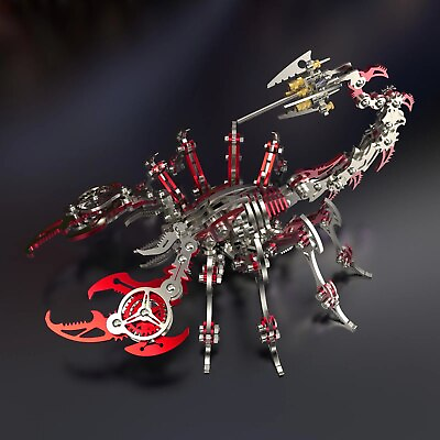 #ad 3D Metal Red Scorpion King DIY Toys Assembly Educational Jigsaw Puzzle Gift $70.59