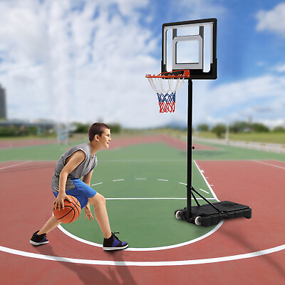 #ad Kids Portable Adjustable Sports Basketball Hoop Backboard System Stand Outdoor $71.25