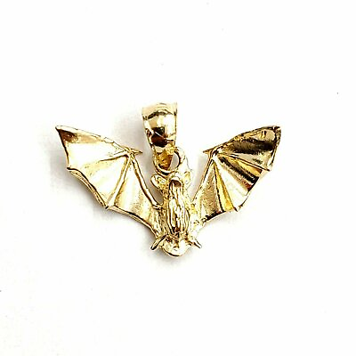 #ad New 14k yellow gold bat full body pendant charm gift fine jewelry polished 1.8g $142.00