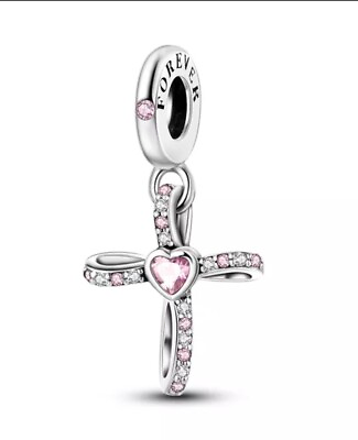 #ad Authentic 925 Sterling Silver Sparkling Cross Pendant Charm 🔅 $21.99