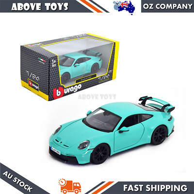 #ad Bburago 1:24 Scale 2022 Porsche 911 GT3 Tiffiny Blue Diecast Coupe Model Toy AU $57.39