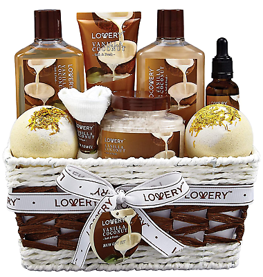 #ad 9PCS Bath Body Gift Basket Set Gifts for Mothers Day Birthday Gifts for Women $56.99