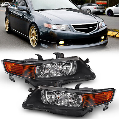 #ad FOR 2004 2008 Acura TSX Factory Projector Headlights Lamps LeftRight Pair EOA $134.89