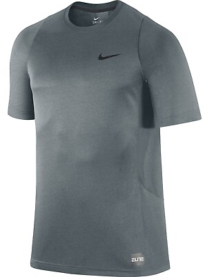 Nike Elite Shooter 2.0 Shirt Size L Mens Basketball Short Sleeve Grey Gift $44.89
