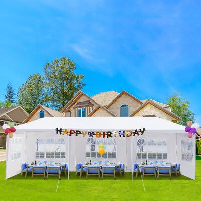#ad 30’x10#x27; Waterproof Gazebos Outdoor Sunshade Tent for Wedding Party w 5 Walls $119.59
