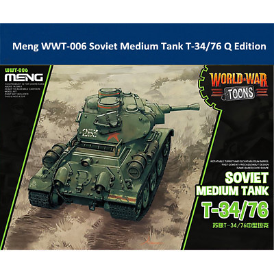 #ad Meng WWT 006 Soviet Medium Tank T 34 76 Q Edition Assembly Model Kit $21.99