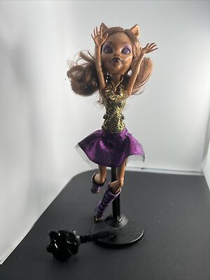 #ad 2012 Mattel G1 Monster High Ghouls Alive Clawdeen Wolf Closes Eyes Makes Sound $20.00