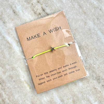 #ad Make a Wish Good Luck Star Gift Bracelet Green $10.00