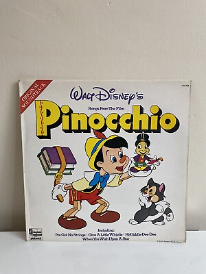 #ad WALT DISNEY Pinocchio 1979 UK Vinyl LP I#x27;ve Got No Strings soundtrack film OST GBP 11.50