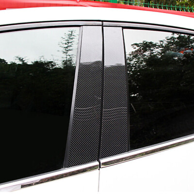 #ad Carbon Fiber Pillar Post For 2006 11 Honda Civic Door Cover Car Auto Accessories $17.99