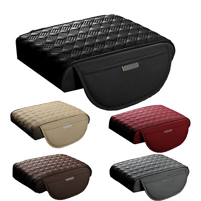 #ad Car Armrest Cushion Non slip Center Console Cushion Pad With Soft Leather $26.29