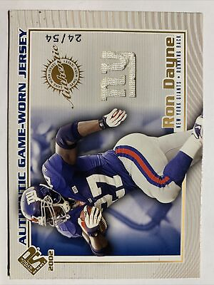 #ad 2002 Pacific Private Stock Ron Dayne Team Logo Jersey 24 54 New York Giants $14.99