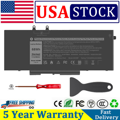 #ad For Dell Latitude 5400 5500 Precision 3540 4 Cell 68Wh Laptop Battery 4GVMP $22.85