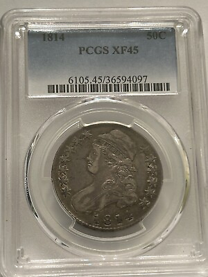 #ad 1814 PCGS XF45 Half Dollar JUST REDUCED To Well Below Market Value $829.00