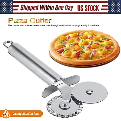 #ad Premium Pizza Cutter Stainless Steel Pizza Cutter Wheel Easy to Cut Clean $5.60