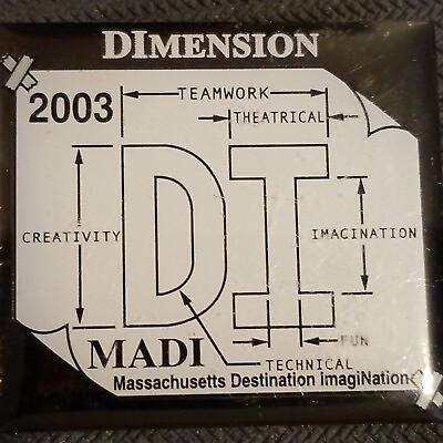 #ad Destination Imagination Pin 2003 MA DI DIMENSION Massachussetts MA DI OM218 $28.99