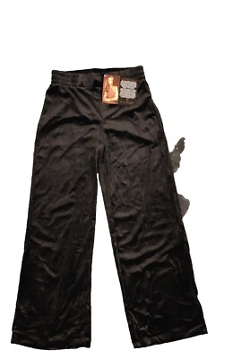 #ad Iman Juicy Black Velour Boot cut Tracksuit High Waist Pants Couture S Y2K 90s $16.46