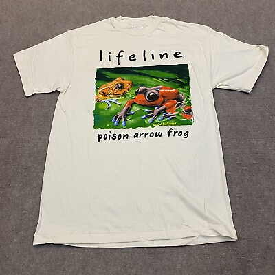 #ad vintage Nature Art Shirt Mens Medium Single Stich Life Line Poison Arrow Frog $19.95