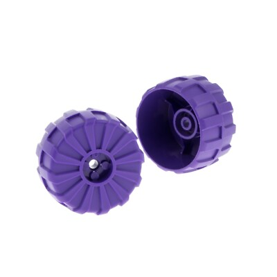 #ad 2x Lego Hard Plastic Wheel 54x30 Dark Purple Super Avengers Set 76078 2515 $1.59