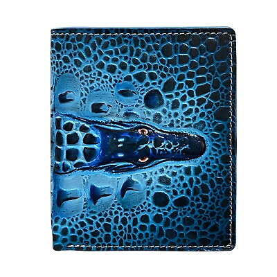 #ad Christmas Gift Leather 3D Crocodile Standing Bifold Wallet Note Case only USA $53.49