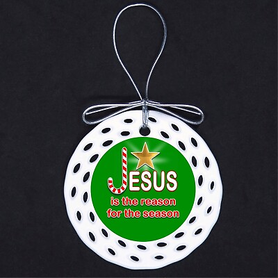 Jesus is the Reason for the Season Porcelain Ornament Gift Christmas Religious $11.99