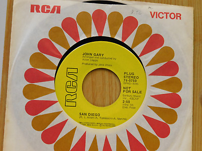 #ad John Gary 45 San Diego bw A Good Old Time Love Song RCa Victor M $3.50