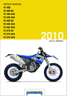 #ad New Husaberg FX FE 390 450 570 2010 Repair Service Manual 3803006 EN FREE Samp;H $34.21