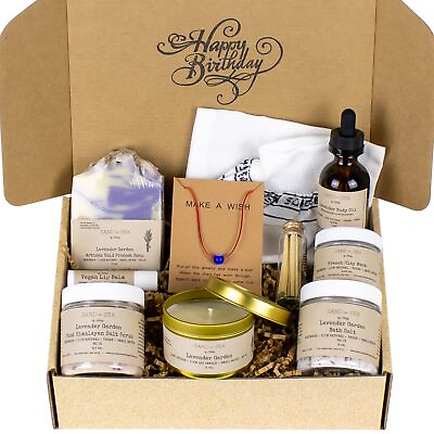 #ad Birthday Gift Baskets for Women Handmade Lavender Gift Box Natural Relaxing... $113.64