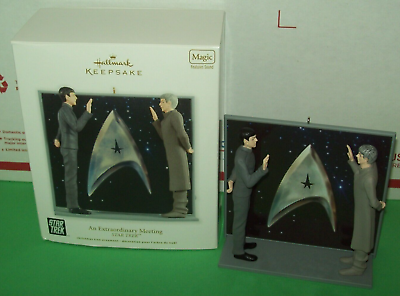 #ad Hallmark Star Trek Spock An Extraordinary Meeting 2012 Ornament Magic Tested $27.99