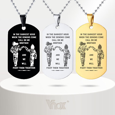 #ad Vnox New My BrotherPendant Mens Necklace Brother Dog Tag Chain Graduation Gift $13.98
