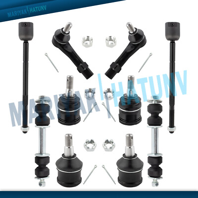 #ad 10PC 2WD Tie Rods Ball Lower Joints Sway Bar Ends Kit For 1991 1996 Dodge Dakota $68.95