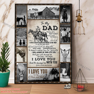 #ad Family Farm Daughter To My Dad Yu Will Always Be My Dad My Hero Holding Hand ... $15.42